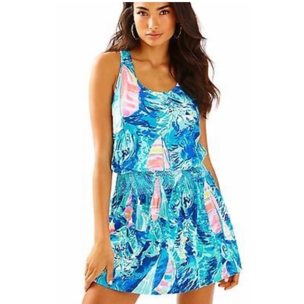 Lilly Pulitzer Tideline Dress Hey Bay Bay Sz XS - Picture 1 of 8